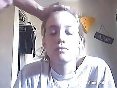 juvenile girl gets her face full of cum