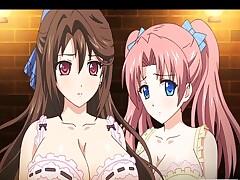 Busty hentai maid hot riding her master dick