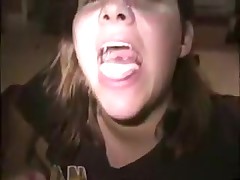 Bewitching girlfriend makes sucking dick look cute and innocent. This babe slobbers all over it and deep throats him all the way to orgasm. He cums in her mouth and she spits it right out like a good girl.