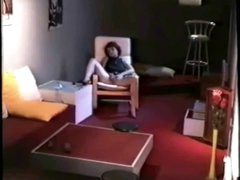 Hidden web camera caught my mom home alone rubbing her pussy